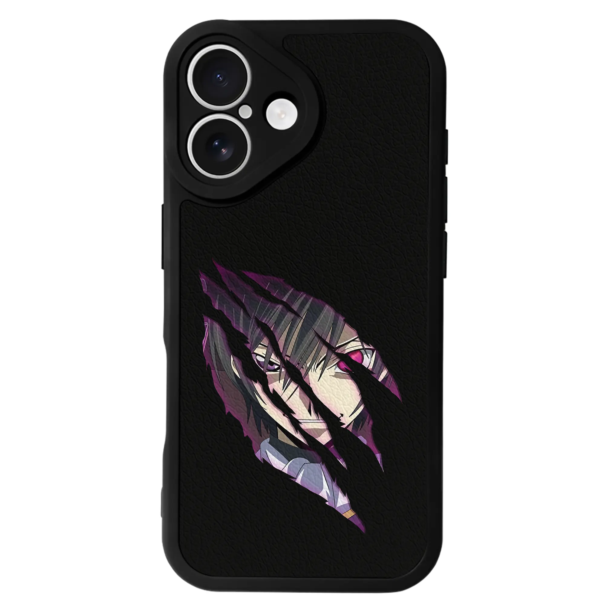 コードギアス 反逆のルルーシュ グッズ ルルーシュ・ランペルージ - IPhone 16シリーズ対応 ・ シリコンスマホケース ・ レザー調 ・ 高精度フィット ・ 耐衝撃 ・ ワイヤレス充電対応 ・ 精密カット